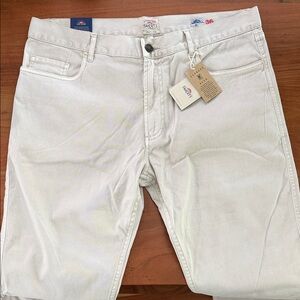 Faherty Men’s Comfort Twill 5 Pocket 2.0 Size 36/32 Stone